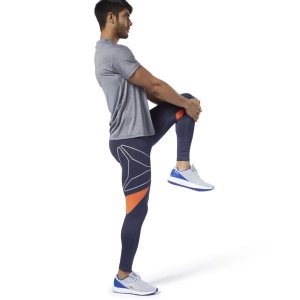 Reebok One Series Running Reflective Tights Herren - Navy - DE 746-ACR